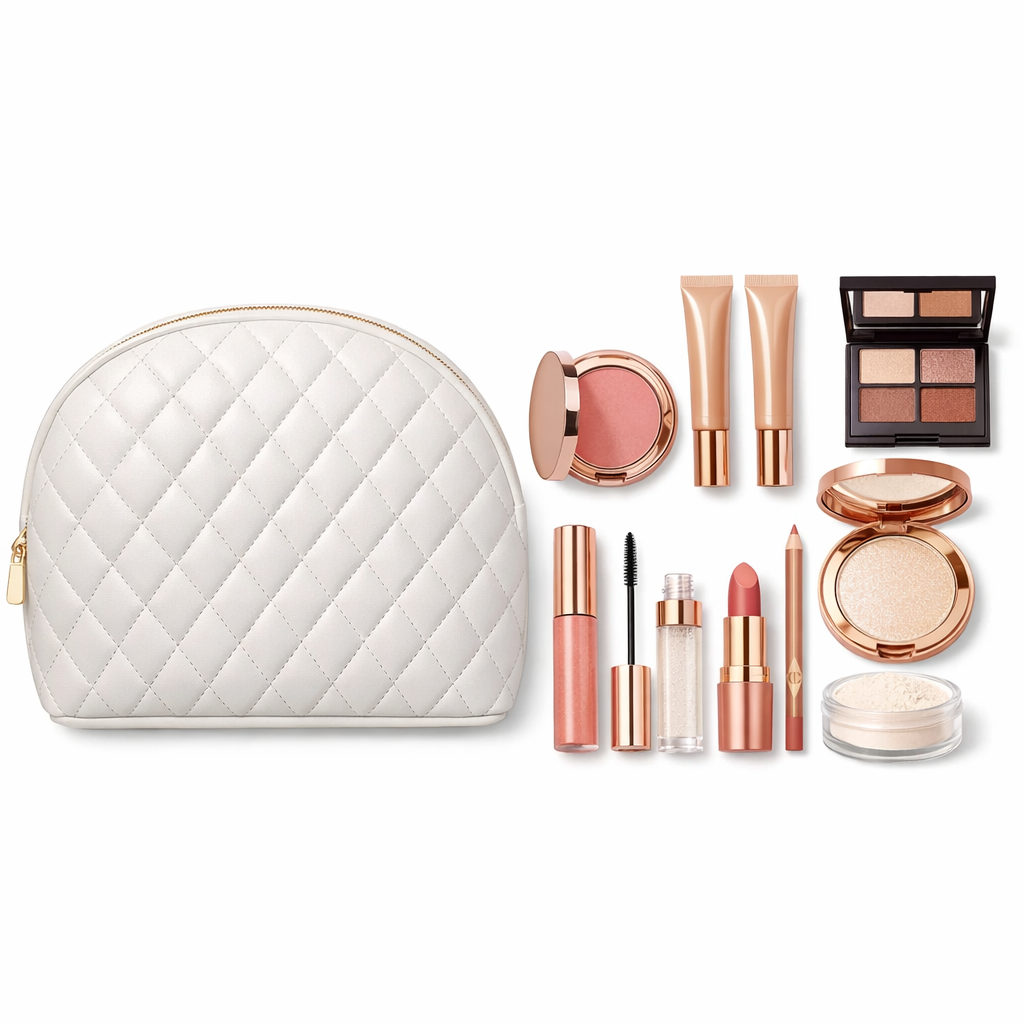 Elegant Blush Travel Organizer Set