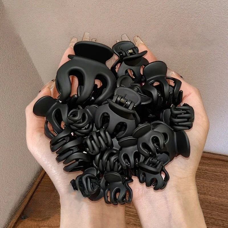 Pumpkin Matte Hair Clip Small Size Solid Color Hair Clips Hair Clip Simple Design For Girls' Fashion Accessory Everyday Wear